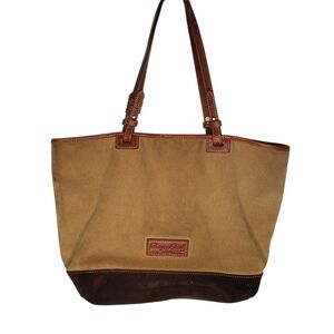 Vintage Dooney & Bourke Suede Leather Tote Bag